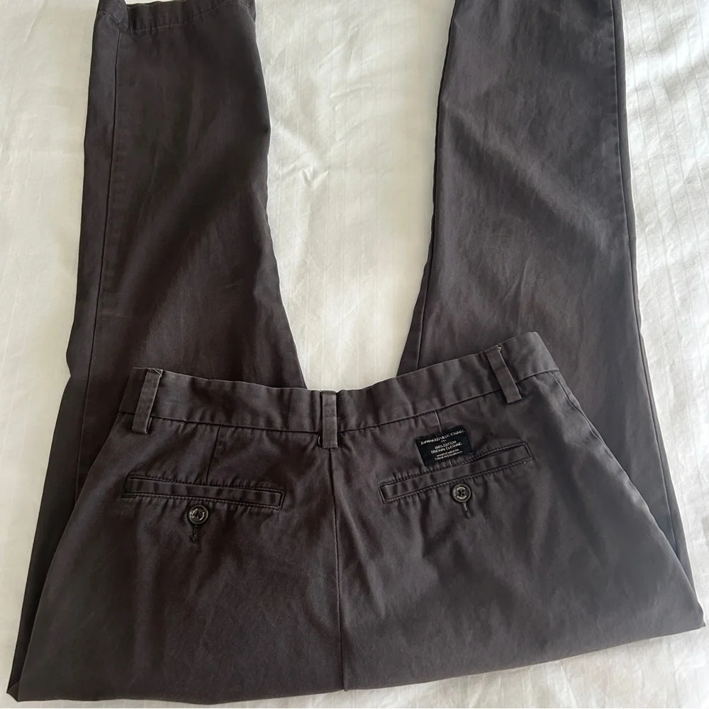 Banana Republic Men's Straight Fit Emerson Chino Sharp Grey Size 30x30